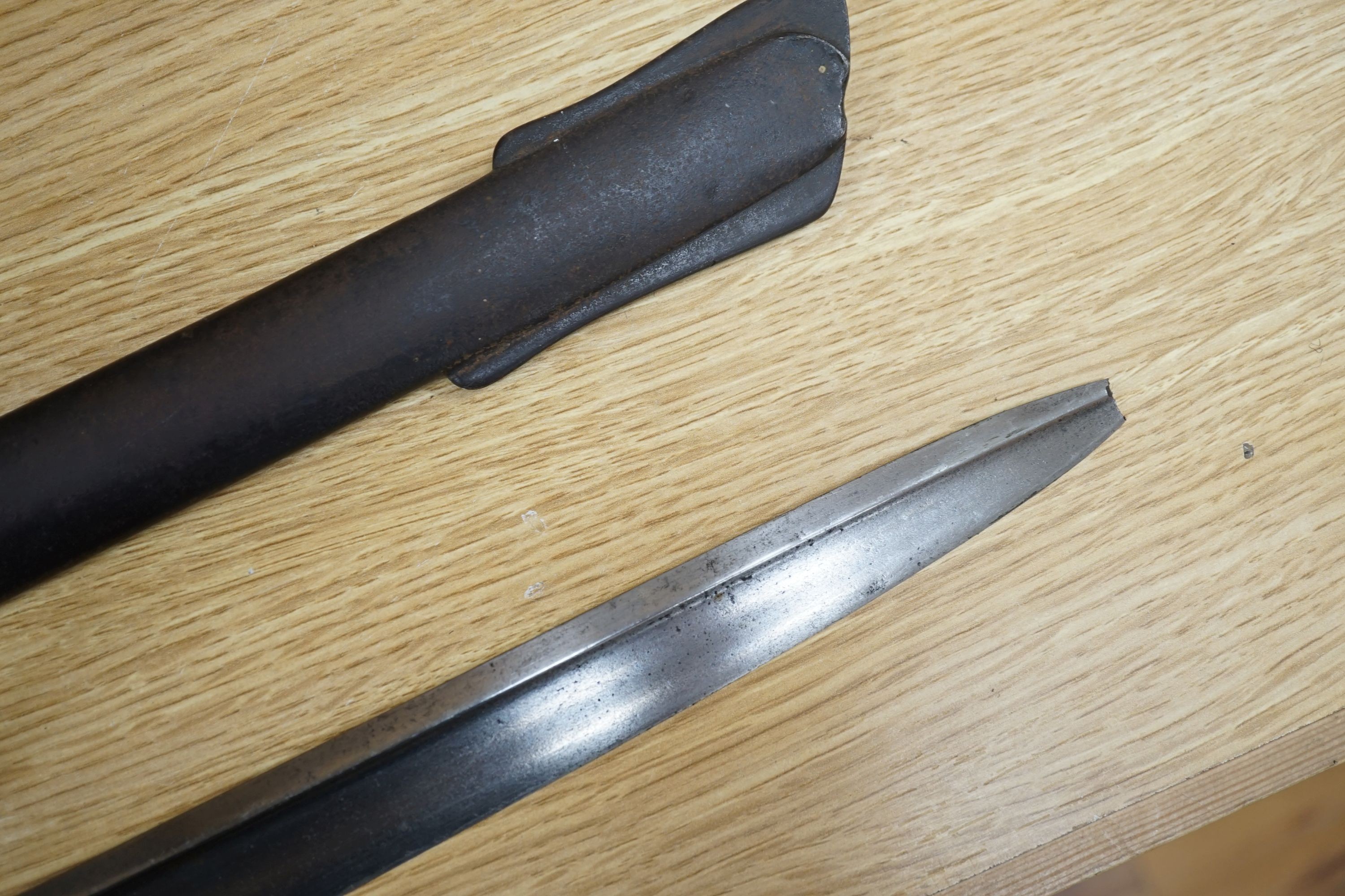 A Victorian cavalry officer’s sword, by Prosser, 106 cms long